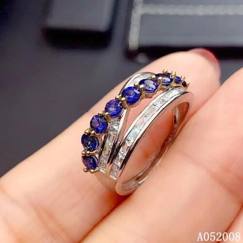 KJJEAXCMY boutique jewelry 925 sterling silver inlaid natural sapphire ring ladies popular ring support test hot selling