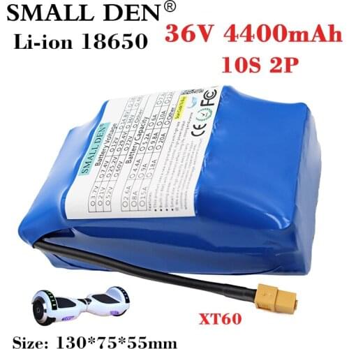 36V 10Ah 10000mah lithium rechargeable battery pack high drain 2 wheels electric self balancing scooter for Self-balancing Fits