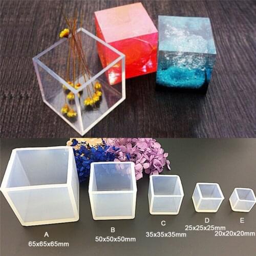 20mm to 65mm DIY Silicone Pendant Mold Jewelry Making Cube Resin Casting Mould Craft Tool New