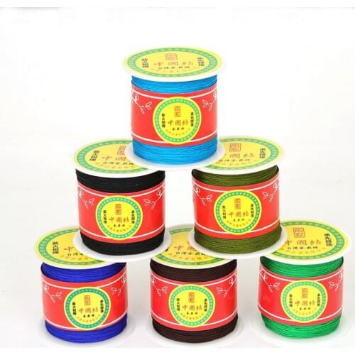 150 Yards Mix Color 0.4mm Polyester Satin Chinese Knot Cord Silky Macrame Cord Beading Braided Shamballa Bracelet String Thread