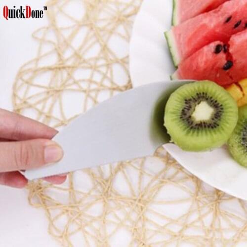 QuickDone Stainless Steel Kiwi Dig Spoon 2 in 1 Kiwifruit Knife Fruit Peeler Cutter Vegetable Tool Kitchen Slicer Gadget CKC1471