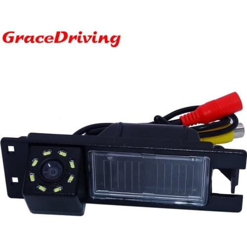 Glass lens material 170 degree hd ccd image sensor car rearview camera 8 led use for OPEL Astra H/Meriva A/Zafira B,FIAT Grande