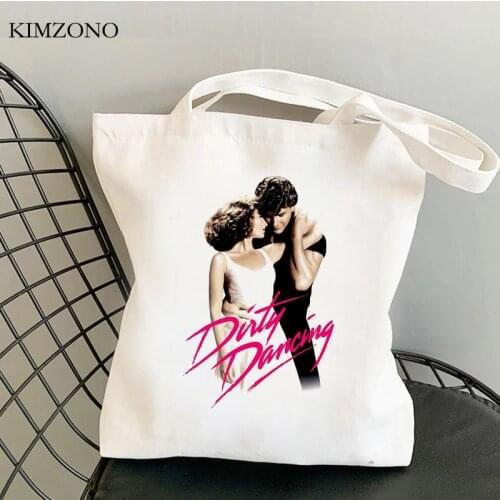 Dirty Dancing shopping bag jute bag shopping tote bolsa bag reciclaje bolsa compra net reusable sacolas