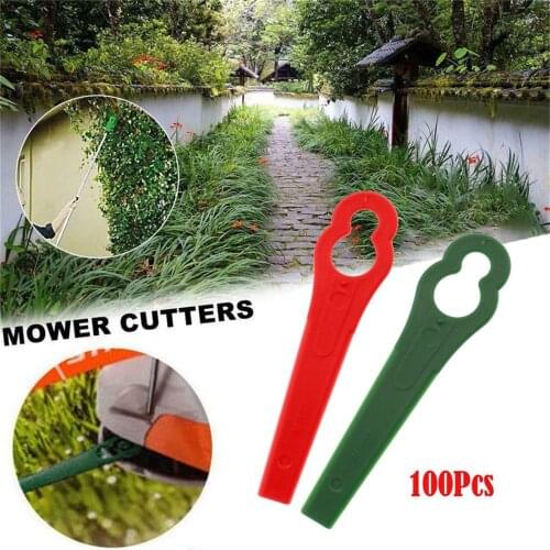100PCS Garden Lawn Grass PolyCut Trimmer Head Blades Plastic Replacement Cut Blade for Stihl 2-2 Grass Trimmer