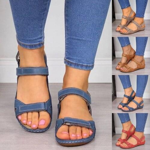 Akexiya Women Sandals Soft Ladies Sandals Comfortable Flat Sandals Open Toe Beach Shoes Footwear Zapatos De Mujer Shoes Woman