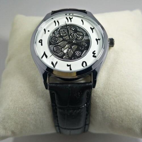 Dome Glass Women Watches Montre Femme Arabe Skeleton Dial Face