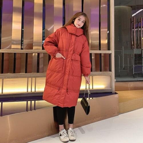 Winter Coat Women Parkas Puffer Jacket Hooded Jackets for Women 2021 Down Coats Female Midi Clothes Chaquetas Para Mujer HLY158