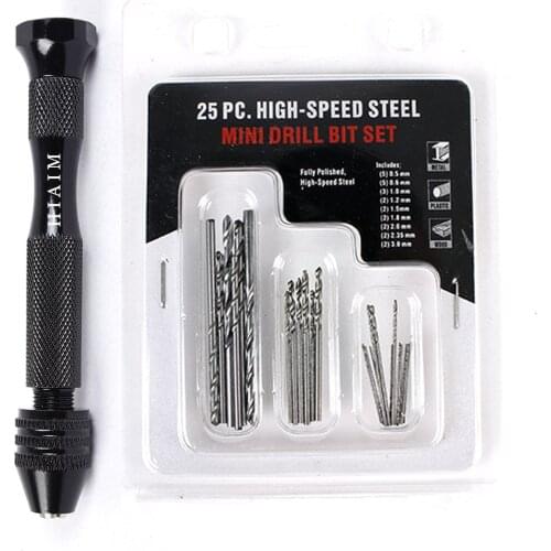 1 Set Metal Hand Drill With 0.8mm-3.0mm Drill Screw Equipments Uv Resin Epoxy Mold Tools DIY Jewelry Making Handmade Tools