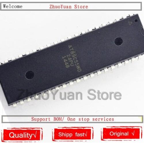 10PCS/lot AT89C55WD-24PU AT89C55WD AT89C55 DIP-40 IC chip New original