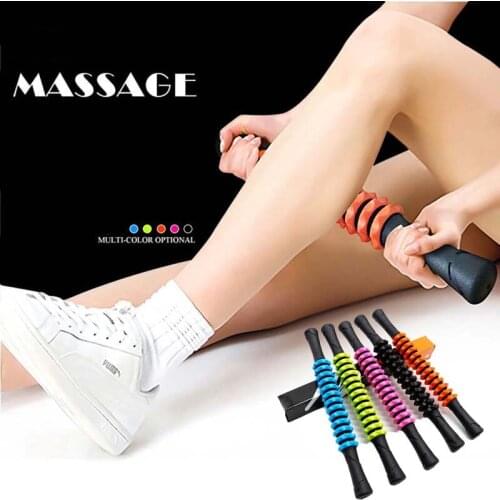 13 Point Spiky Muscle Massage Roller Yoga Stick Workout Back Leg Relax Relieving Muscle Stick Roller Gym Muscle Body Massage