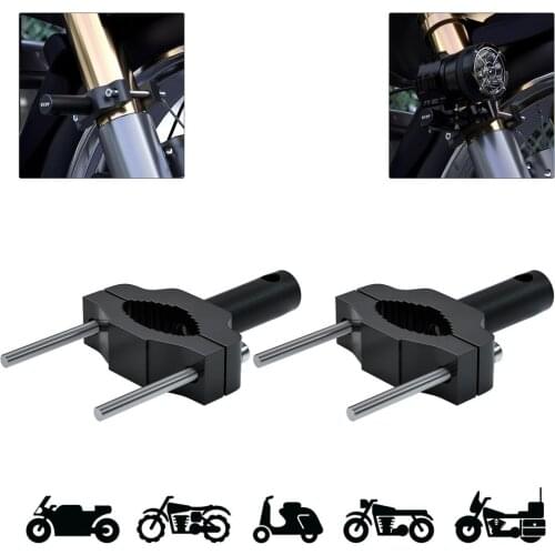 2pcs Motorcycle Bracket Bumper Mount Clamp Motorcycle Headlight Mount Adjustable Bracket Holder Support