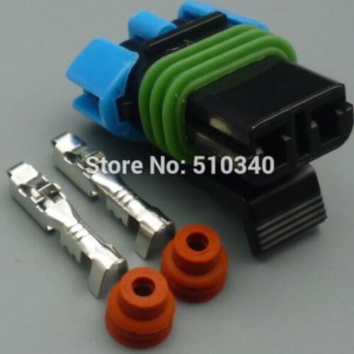 1set 2.8mm 2 hole jacket Automotive waterproof plug connector with terminal block