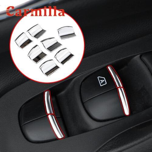 Carmilla Car Styling for Renault Koleos Samsung QM6 2017 - 2020 Interior Window Lifte Protection Cover Trim Sticker