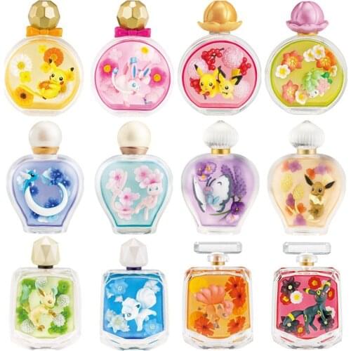 6Pcs/Set Pika Eevee Sylveon Mew Alola Vulpix Butterfree Dragonair Anime Pokemones Action Figures Toys Girls Gifts Perfume Bottle