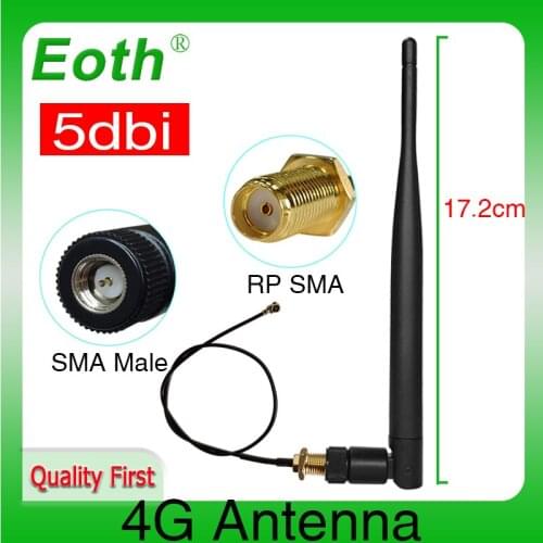 4g lte antenna SMA Male Connector 5dbi Waterproof Antena External Antenne for huawei b593 4G router modem repeater with cable