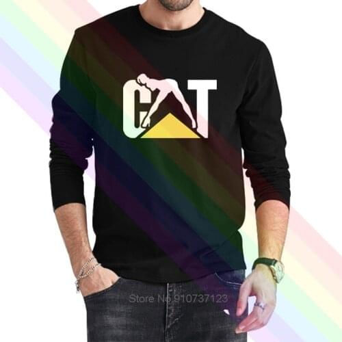 Sexy Girl Caterpillar Logo Classic Black T-Shirt 2021 Newest Summer Mens Long Sleeve Popular Tees Shirt Tops Novel Unisex