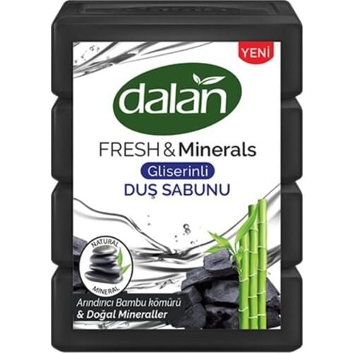 Plunging Fresh And Minerals Bamboo Charcoal Shower Soap 600 g 2 Pack 8 Pcs Made In Turkey