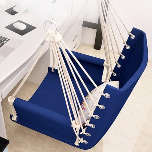 Canvas Swing Hanging Hammock Cotton Rope Tassel Tree Chair Seat Patio Outdoor Indoor Garden Bedroom Safety Hanging Chair