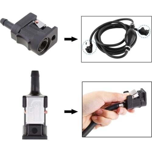 1 Set Engine Fuel Line Connector For Yamaha Outboard Motor 1 Set 1/4 ″ 6mm Male & 5/16 ″ 8mm Female