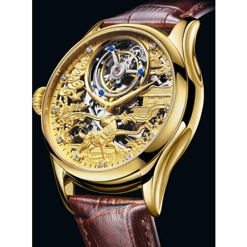 Aesop Tourbillon Mechanical Watch 316L Stainless Steel Waterproof Men Watch Luxury Sapphire Automatic Watch Relogio Masculino