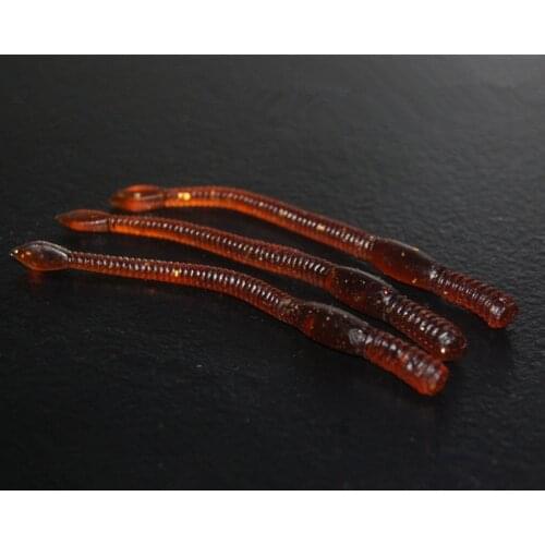 Fishing Soft Lure Bait 8cm worm Artificial Earthworm Glow Lures Baits Texas Rig Lot 20 Pieces Sale