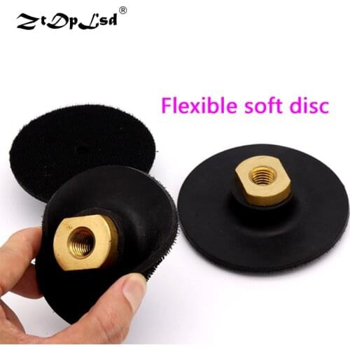 1PCS 3" 4" Rubber Based Back Pad M10/14 Thread Diameter For Diamond Polishing Backer Pads Sanding Discs Backing Holder