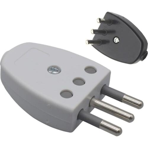 New detachable Elbow wiring docking EU male power plug italy removable 90 angle convert plug connector type L 10A white black