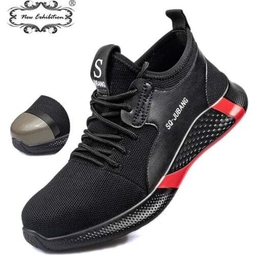 New exhibition 2020 Fashion Plus Size Mens Steel Toe Cap Protective Work Shoes Short Men Outdoor Indestructible Safety Work Boot