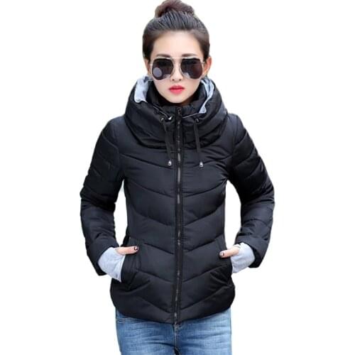 2021 new ladies fashion coat winter jacket women outerwear short Slim jacket female Solid parka Overcoat female padded coats