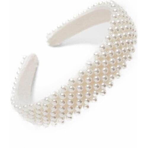 Elegant Big Simulation Pearls Hair Hoop Headbands Hair Bands Women Headwear Pearl Beads Hairband Hair Accessories for Girls