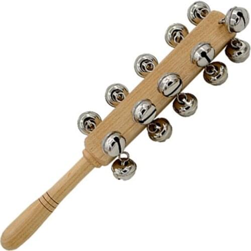 Good quality Orff Instruments Stick Shaker 21 bells Rattle Hand bell Early education aids Childrens musical toys baby rammelaar
