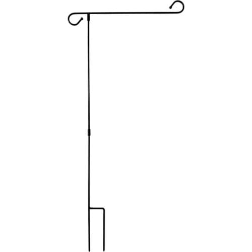 Garden Flagpole Black Wrought Iron Flag Stand Without Flag Black Wrought Iron Small Flag Stand Yard Garden Flag Pole Flag Holder