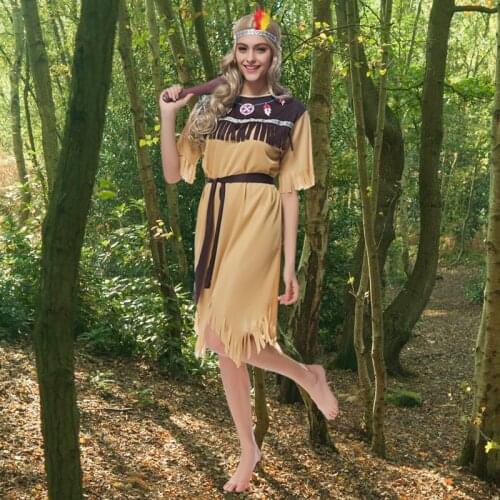 Sexy Womens Native Indians Princess of Tribe Role-playing Costume Cosplay For Halloween Party One Size