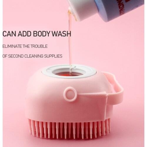 Pet Dog Shampoo Brush Cat Massage Comb Grooming Scrubber Comb for Bathing Short Hair Soft Silicone Rubber Brushes