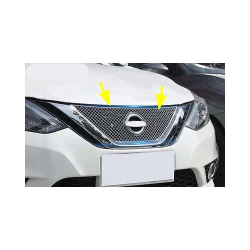 Steel Front Center Around Grilles Cover Trim for Nissan Sentra Sylphy 1PC 2016