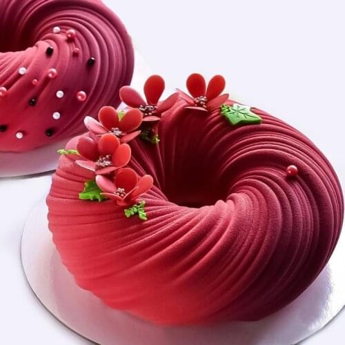 Meibum Turbine Mousse Baking Mould Silicone Cake Mold Party Long Strip Dessert Decorating Tools Food Grade Kitchen Bakeware