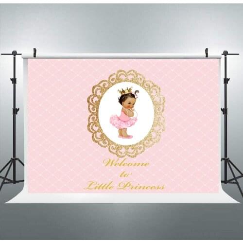 Little Princess Baby Shower Backdrop Vinyl Royal Crown Photography Background boy Prince Kid Girl Portrait Photo Shoot studio