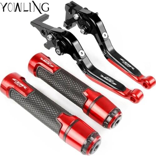 For honda CBR650F 2014 2015 2016 2017 2018 2019 Motorcycle Accessories Extendable Brake Clutch Levers Handlebar Hand Grips ends