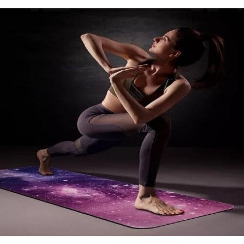 1.5mm Flax Environmental Protection Position Line Suede Fabric Comfortable Non-Slip Lose Weight Exercise Fitness Yoga Mat