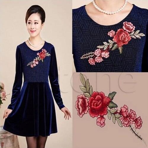 1 Piece 27*11cm Sewing Floral Flower Motif Venise Venice Lace Applique Lace patches for Garment Embroidery