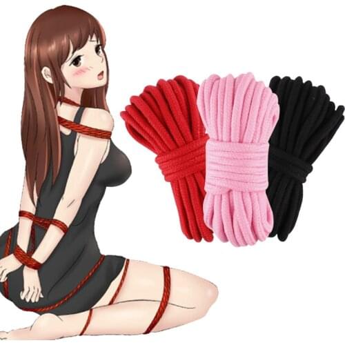 10m Soft Cotton Bondage Rope Strap Restraints Fantasy Sex Fun Adult Fantasy Sexy Toy Tie Passion Rope Adult Games For Couple