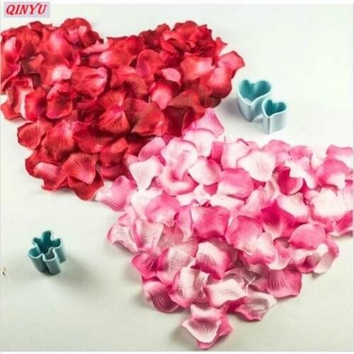 100-5000pcs Rose Petals Artificial Favor Centerpieces Wedding Party Vase Decor Flower Bridal Shower Confetti False Petal 5Z