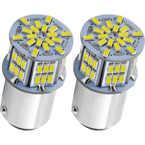 1157 LED Bulb White 54SMD 1080 Lumens, 7528 2357 2057 LED Light Bulbs for Brake Tail Running Parking Backup Light