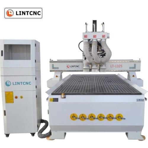 1325 Pneumatic 3 heads 1325 wood cnc router furniture making machine /economical ATC cnc router