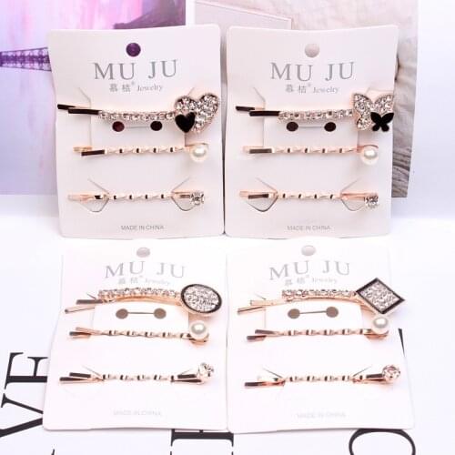 3Pcs/Set Fashion Pearl Metal Women Hair Clip Bobby Pin Barrette Hairpin Hair Accessories Beauty Styling Tools New Arrival