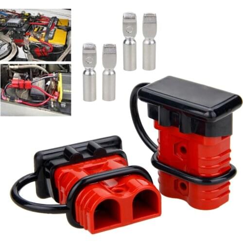 175A 600V Quick Connector Winch Trailer Battery Connect/Disconnect Wire Harness Plug With 4 Accessories