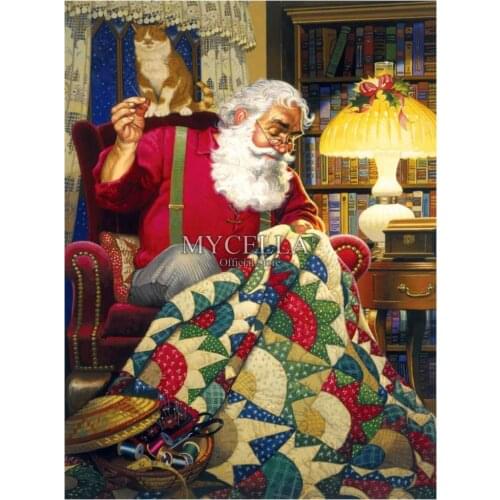 5D DIY Diamond Painting Quilting Santa carpet diamond embroidery full Diamond mosaic Handicraft drills Crafts Christmas Gift