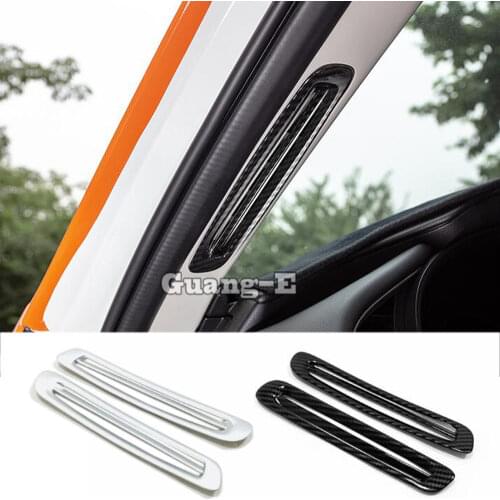 Car Styling Garnish Frame Trim Stainless Steel Front Air Condition Outlet Vent Parts For Mazda 3 Mazda3 Axela M3 2019 2020 2021