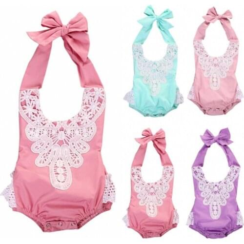 Baby Bodysuit !!Newborn Toddler Baby Girls Lace Floral Sleeveless Bodysuit Jumpsuit Sunsuit Clothes