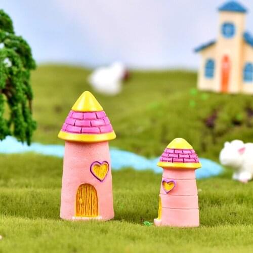 House Fairy Garden Miniature Craft Micro Cottage Castle Cabin Church Windmill Shed Home Ornaments Landscape Decoration